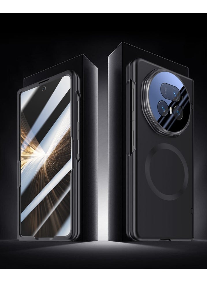 general Magnetic Case for Honor Magic V5 [Built-in Screen Protector] [Built-in Camera Protector] [Support Wireless Charging] Electroplated Transparent Clear Shockproof Cover - Image 2