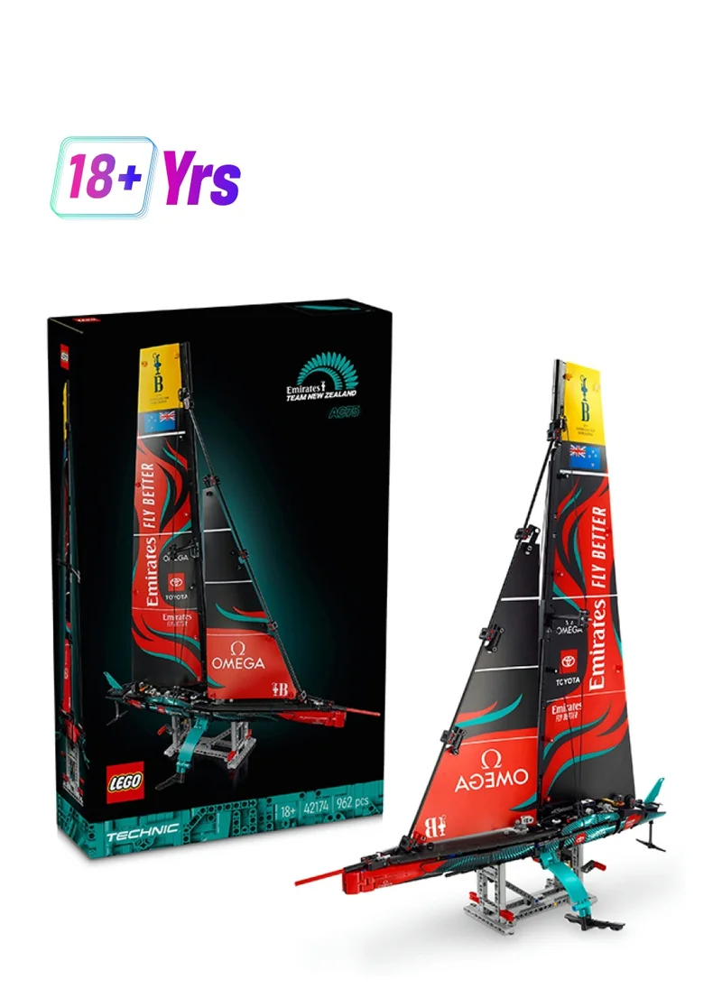 ليغو Technic Emirates Team New Zealand AC75 Yacht Building Set, Sailing Boat Model Kit for Adults to Build, Great for Home or Office Decor, Gift for Men, Women, Him or Her 42174