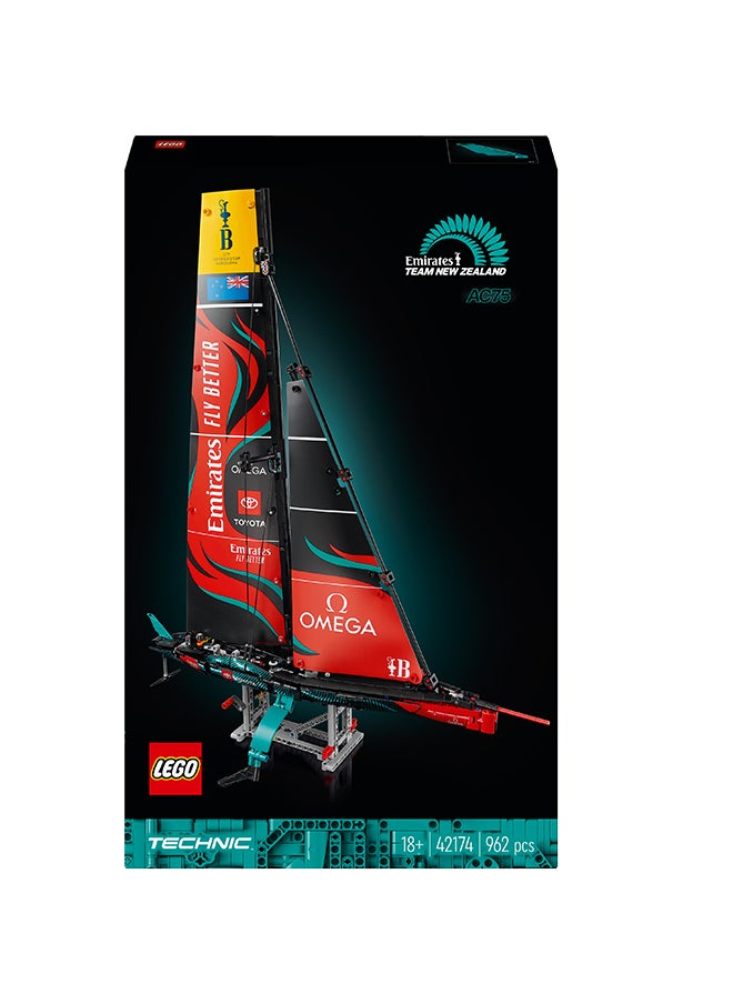 LEGO طقم بناء يخت فريق نيوزيلندا AC75 من تكنيك الإمارات، مجموعة قارب شراعي للبالغين الذين يحبون الإبحار، هدية لبناء قارب لعشاق الأنشطة الإبداعية والمريحة 42174  - Image 2