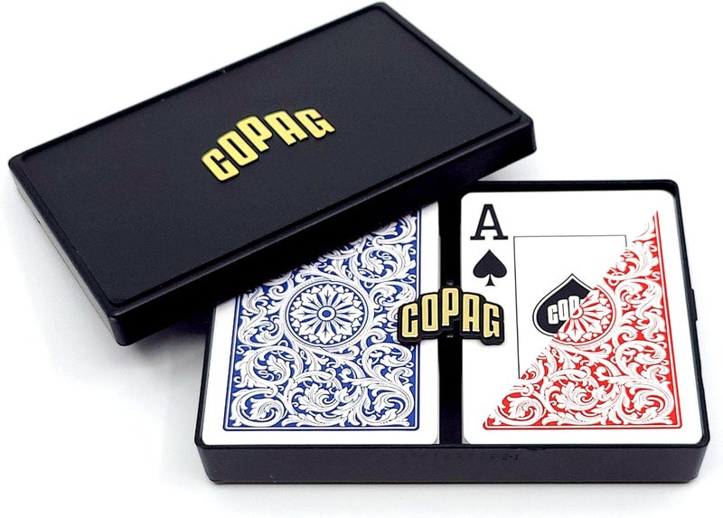 Copag Poker Size Jumbo Index 1546 Playing Cards Set (Blue and Red) - Image 1