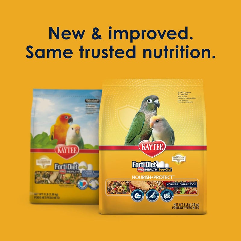 Kaytee Forti-Diet Pro Health Egg-Cite Pet Conure & Lovebird Food, 3 Pound - Image 2
