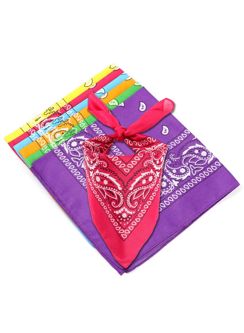 Sweet seven 12-Pack Assorted Neon Bandanas for Men - Bulk Party Bandanas 55x55cm - Image 5