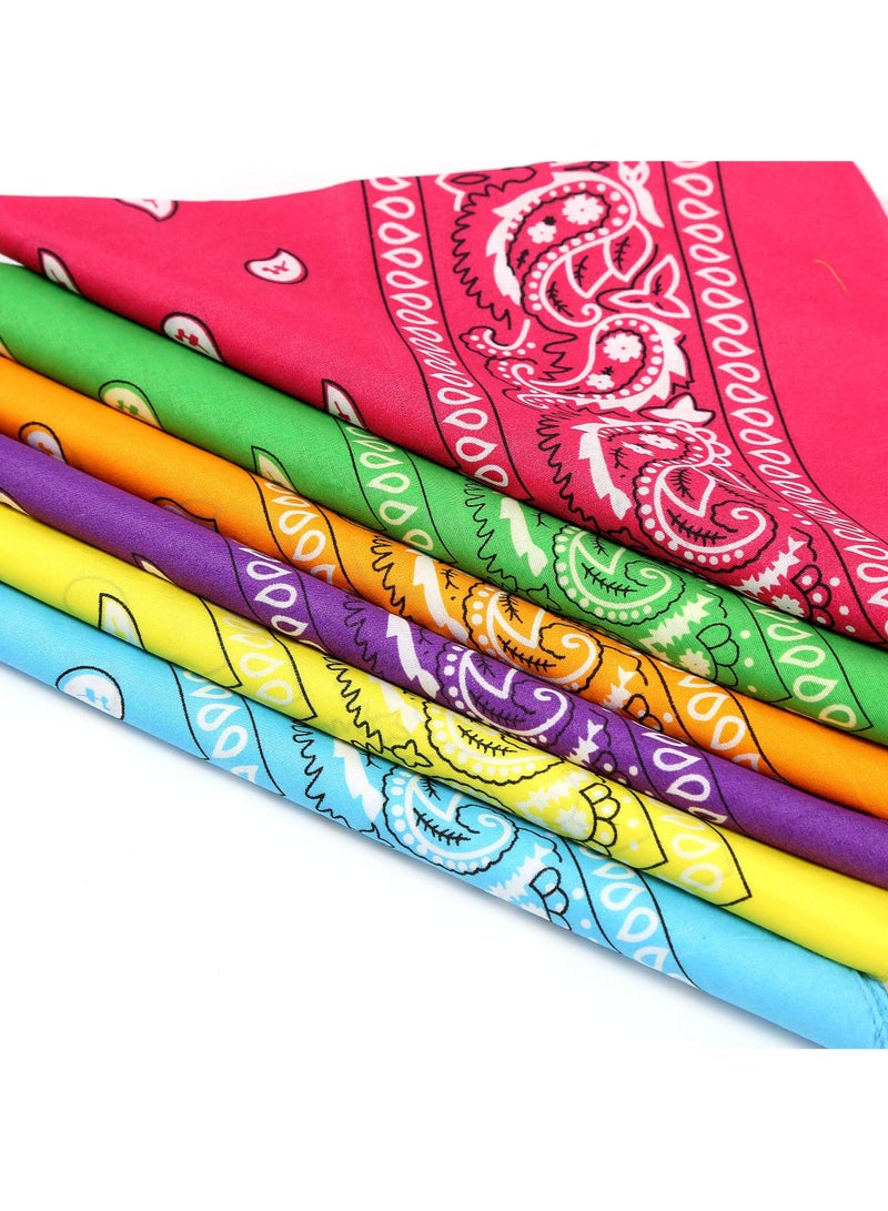 Sweet seven 12-Pack Assorted Neon Bandanas for Men - Bulk Party Bandanas 55x55cm - Image 4