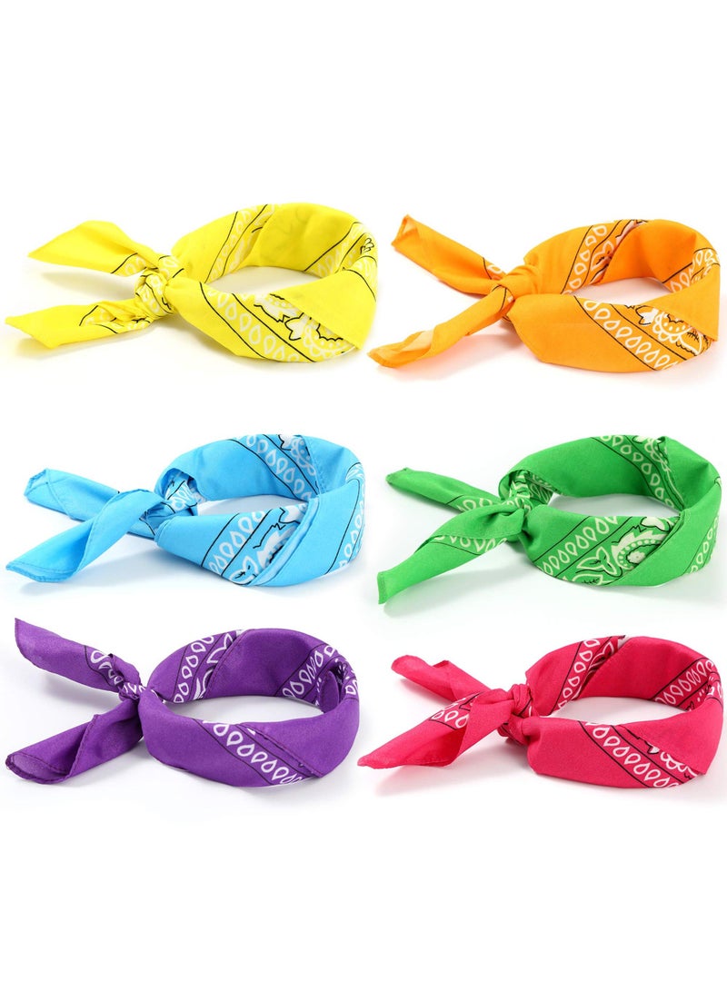 Sweet seven 12-Pack Assorted Neon Bandanas for Men - Bulk Party Bandanas 55x55cm - Image 2