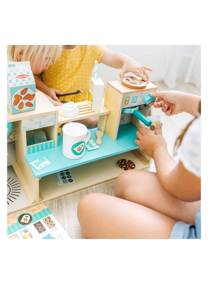 Melissa & Doug Wooden Café Barista Coffee Shop (35 Pieces) - Childs Toy Coffee Shop, Pretend Play Kitchen Sets For Kids Ages 3+ - FSC-Certified Materials - Image 3