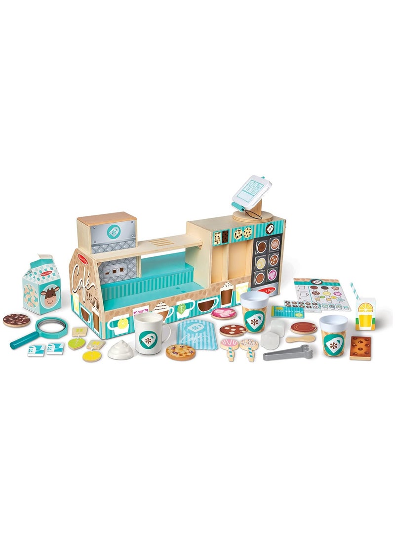 Melissa & Doug Wooden Café Barista Coffee Shop (35 Pieces) - Childs Toy Coffee Shop, Pretend Play Kitchen Sets For Kids Ages 3+ - FSC-Certified Materials - Image 4