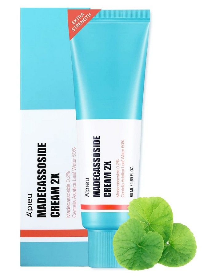 A'Pieu Madecassoside 2X Cream (1.69 Fl Oz) For Combination And Blemishprone Skin Helps Soothe Dryness Sun Damage Even Dark Spots Centella Asiatica Asiaticoside Asiatic Acid - Image 2