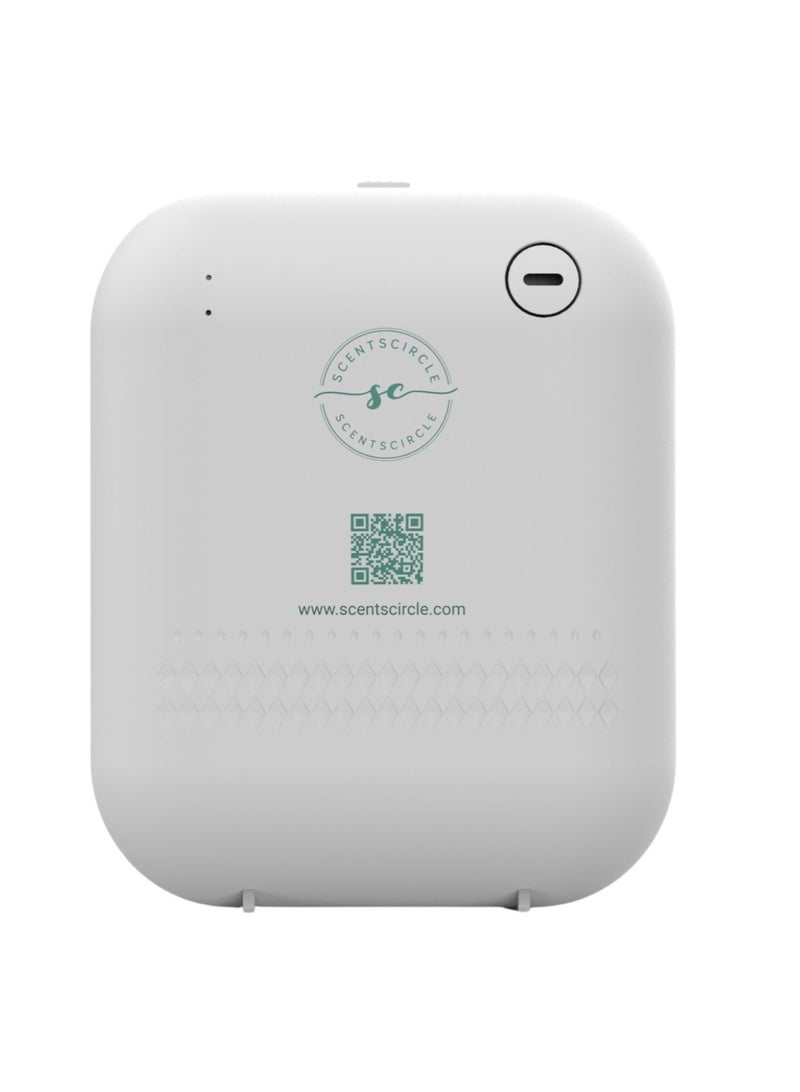 سِنتسِركل جهاز نشر الروائح العطرية SC Mini من سينتس سيركل | 150 مل، تثبيت جداري، تحكم عبر التطبيق، بطارية أو Type-C، تغطية 300 م³ – أبيض - Image 1