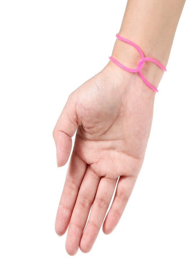 Sratte 300 Pcs 80s Silicone Jelly Bracelets Bulk Rubber Bracelets Portable Silicone Bands Lightweight Wristband Bangle Hair Ties Women men Accessories Party Favor - Image 3