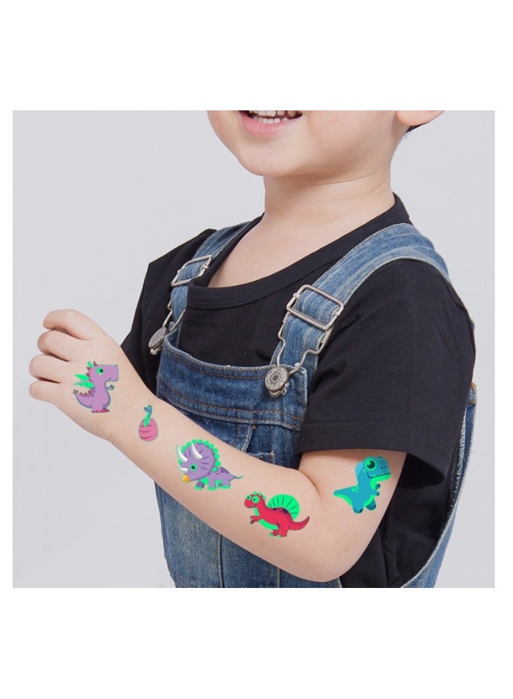 OASIS-TH Dinosaur Temporary Tattoos, Boys Tattoos Waterproof Fake Tattoos Dinosaur Cartoon Tattoo Stickers for Children 12 Sheets - Image 2