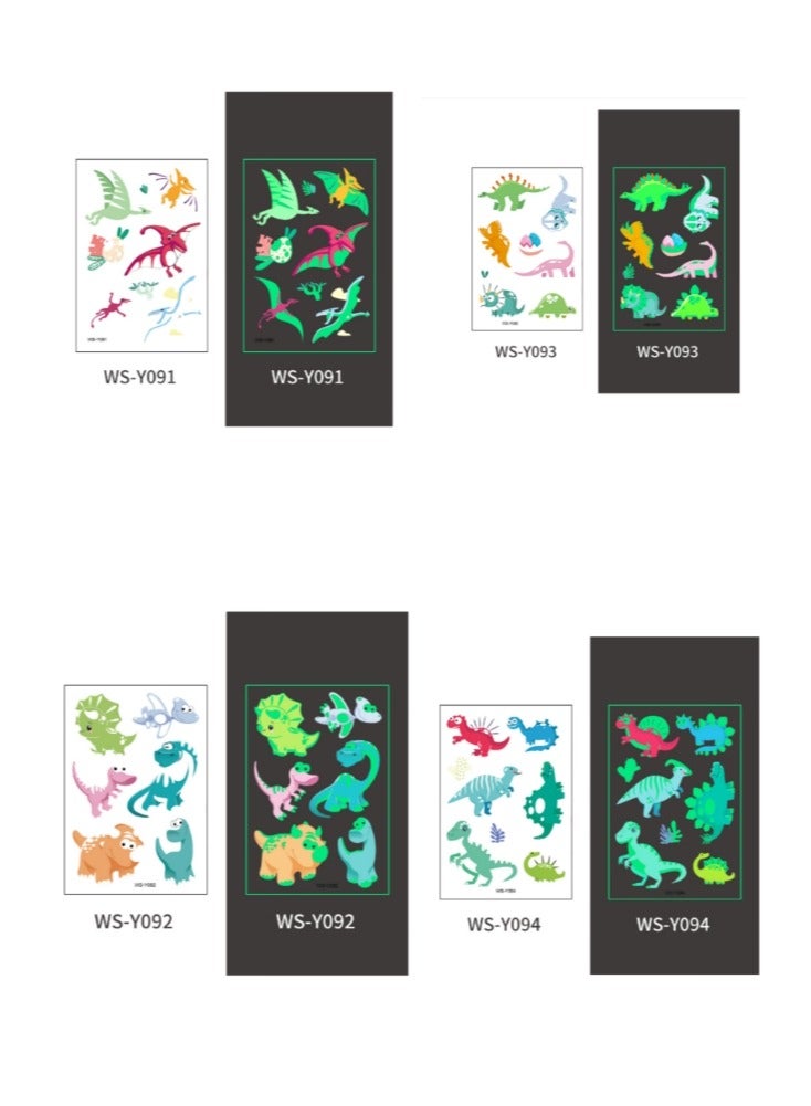 OASIS-TH Dinosaur Temporary Tattoos, Boys Tattoos Waterproof Fake Tattoos Dinosaur Cartoon Tattoo Stickers for Children 12 Sheets - Image 4
