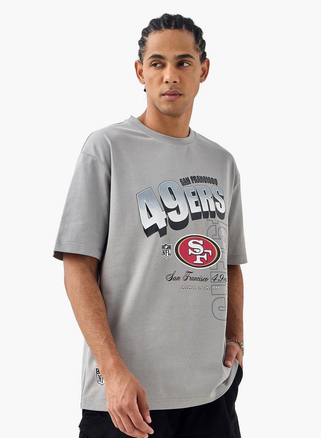 SP Characters San Francisco 49ers Print Crew Neck T-shirt with Short Sleeves - Image 1