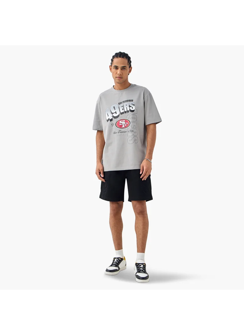 اس بي كاركترز San Francisco 49ers Print Crew Neck T-shirt with Short Sleeves