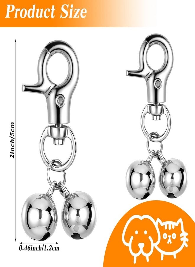Tarini Dog Bells for Collars, Dog Bells Toilet Training, Dog Collar Bell, 2 Pack Pet Collar Bells with Snap Clips - DIY Accessory Keychain Bells for Dog & Cat Collars - Image 2