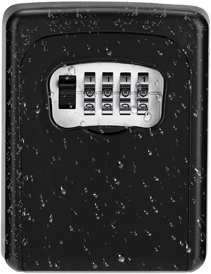 oddpod ™ Combination Key Safe/Key Safe Lock Box Outdoor Storage Box with Code Combination Password Security Lock CH-801 (Black) - Image 1