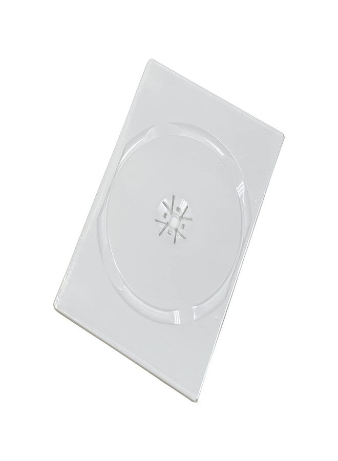 maxtek 10 Pack Maxtek Standard 14mm White Single Disc CD & DVD Cases with Outer Clear Artwork Insert Sleeve. Compatible for Nintendo Wii Discs. - Image 3
