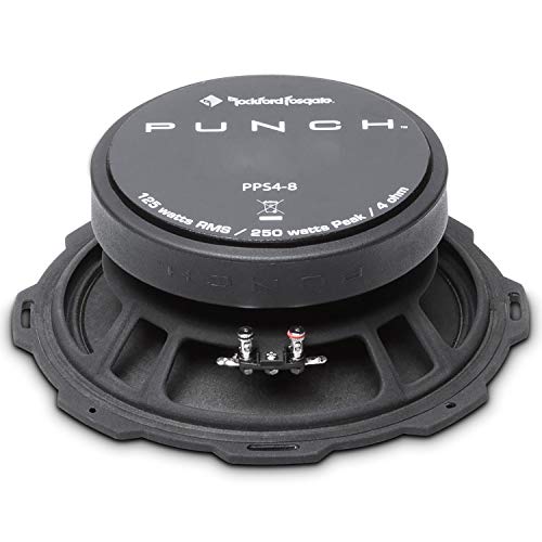 Rockford Fosgate PPS4-8 Punch Pro Single 8" 4-Ohm Single Component Midrange Speaker 125 Watts RMS / 250 Watts Peak - Black - Image 5