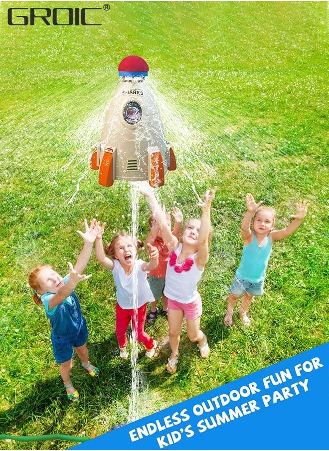 GROIC - Rocket Toy Water Rocket Discovery Toy, Outdoor Yard Sprinkler Toy Rocket Sprinkler Summer Toy, Rocket Launcher Kit, Learning and Childhood Development Toy STEM Educational Water Toys - Image 1
