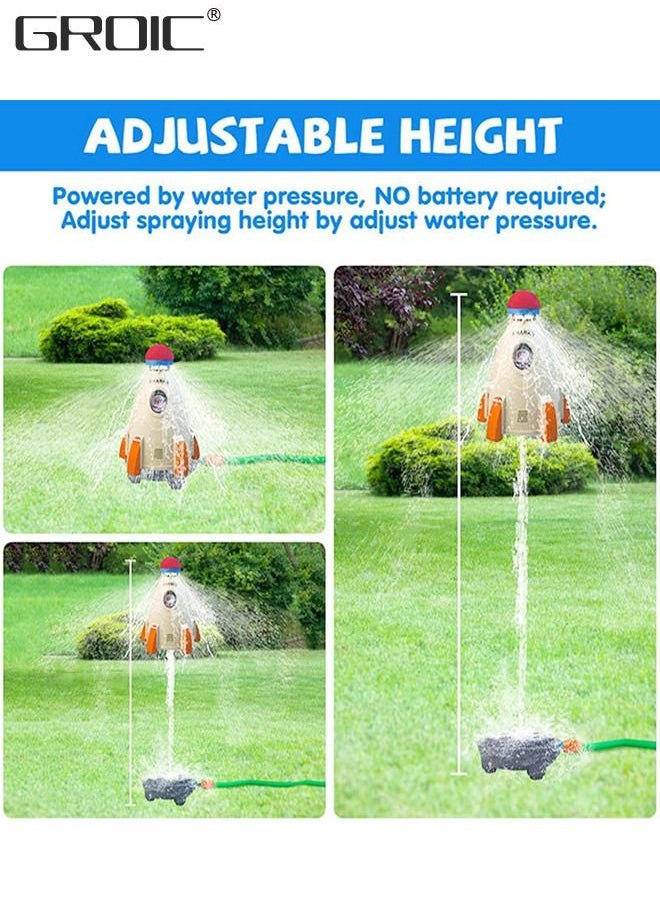 GROIC - Rocket Toy Water Rocket Discovery Toy, Outdoor Yard Sprinkler Toy Rocket Sprinkler Summer Toy, Rocket Launcher Kit, Learning and Childhood Development Toy STEM Educational Water Toys - Image 1