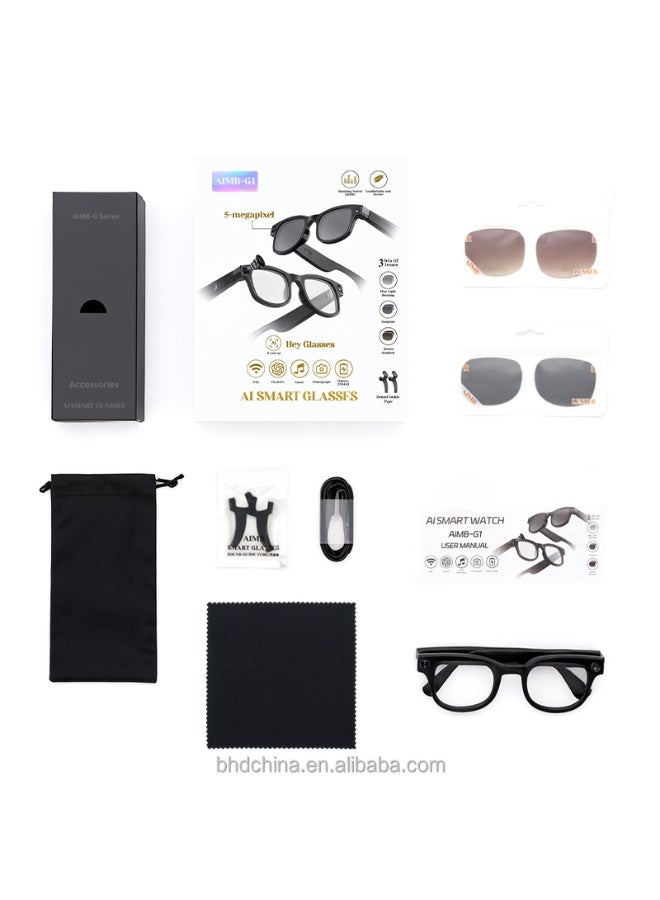 BlueFire AI Smart Glasses 2025: 8MP HD Camera & Real-Time Translation Bluetooth Glasses, Voice Assistant, Open-Ear Audio for Travel, Business, Driving & Outdoor Sports - Image 2