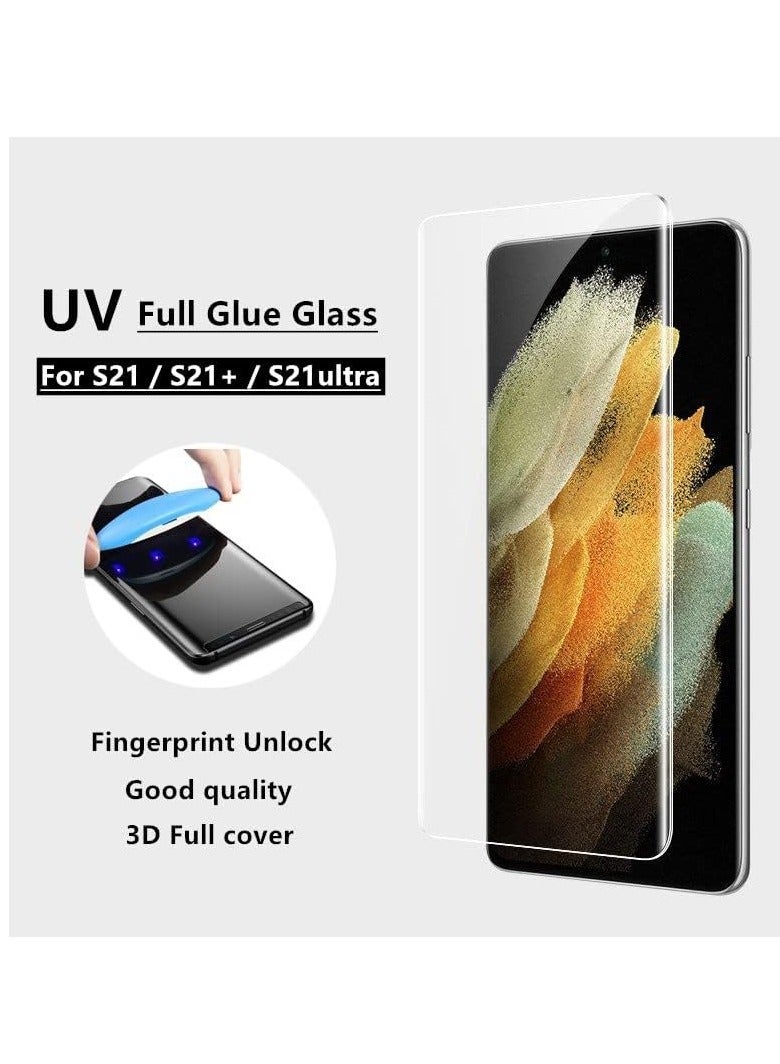 MIGOFAST Screen Protector for S21 Ultra UV Tempered Glass, Film HD Screen Saver, 9H Hardness, Bubble-free Screen Replacement Protector Film - Image 2