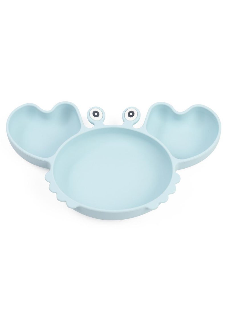 Baby Dining Plate Baby Supplementary Food Bowl Children's Tableware Divided Cartoon Crab Silicone Sucker Bowl - Image 1