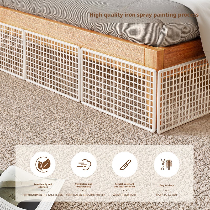MUGG Iron Wire Mesh Under Bed Blocker, Pet Barrier for Bed and Sofa, Dust-Proof Gap Sealer - Image 5