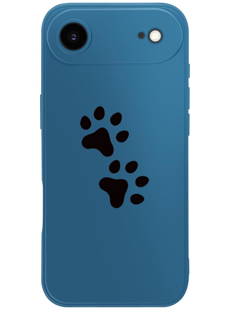 Theodor Protective Slim Fit Case Liquid Silicone Cover with Full Body Protection Anti-Scratch Shockproof Case For Apple iPhone 17 Air (Blue) Paw - Image 1