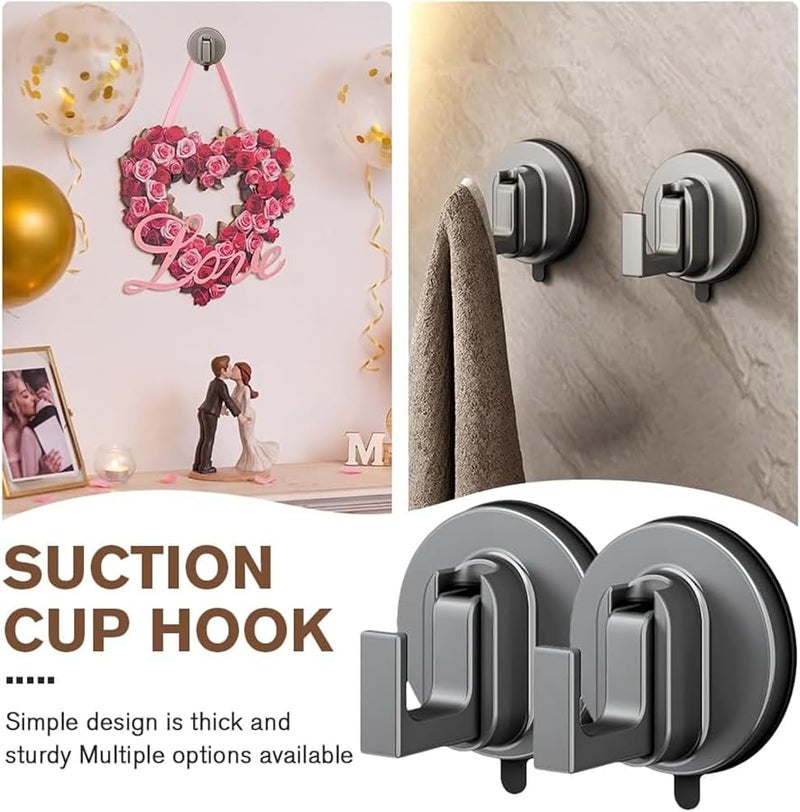 خطاف إكليل الشفاط الرمادي 6 قطع، معلق بدون حفر للمنشفة ورداء الحمام، ديكورات الخريف وعيد الميلاد - Image 5