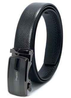 Classic Milano Classic Milano Men’s Leather Belt for men Fashion Belt Ratchet Dress Belts for men with Automatic Click Buckle for Mens Belt Enclosed in an Elegant Gift Box ALTHQ-3705-3 (Black) by Milano Leather  - Image 2