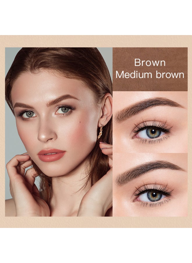 pudaier Double Eyebrow Powder Does Not Faint Three-dimensional Eyebrow Cream Hairline Shadow Powder - Image 4
