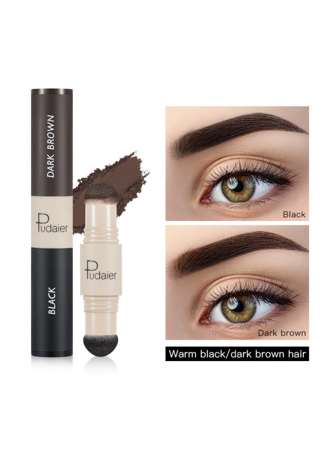 pudaier Double Eyebrow Powder Does Not Faint Three-dimensional Eyebrow Cream Hairline Shadow Powder - Image 1