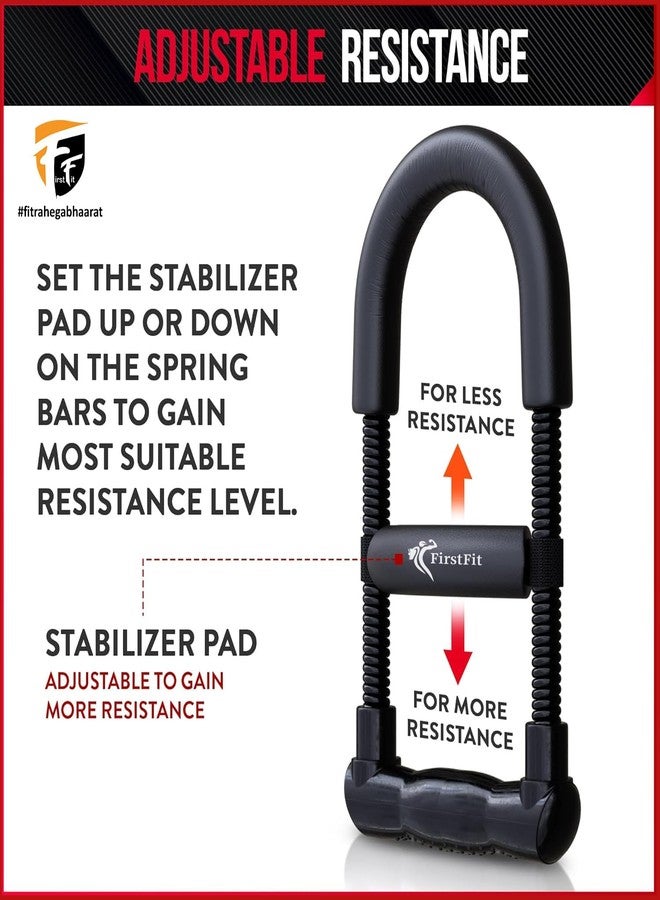 FirstFit Carbon Steel Adjustable Forearm Strengthener Wrist Exerciser Equipment for Upper Arm Workout and Strength Training, Forearm Hand Strengtheners Fitness Equipment (Black) - Image 4