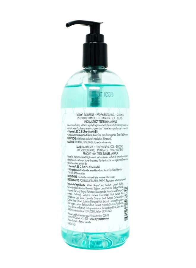 Vitabath Cucumber & White Tea Hand Soap Cleansing Moisturizing Wash for Hands with Nourishing Botanicals Aloe, Vitamins & Antioxidants - Cruelty-Free, Gluten-Free, Paraben-Free - 16 oz - Image 2