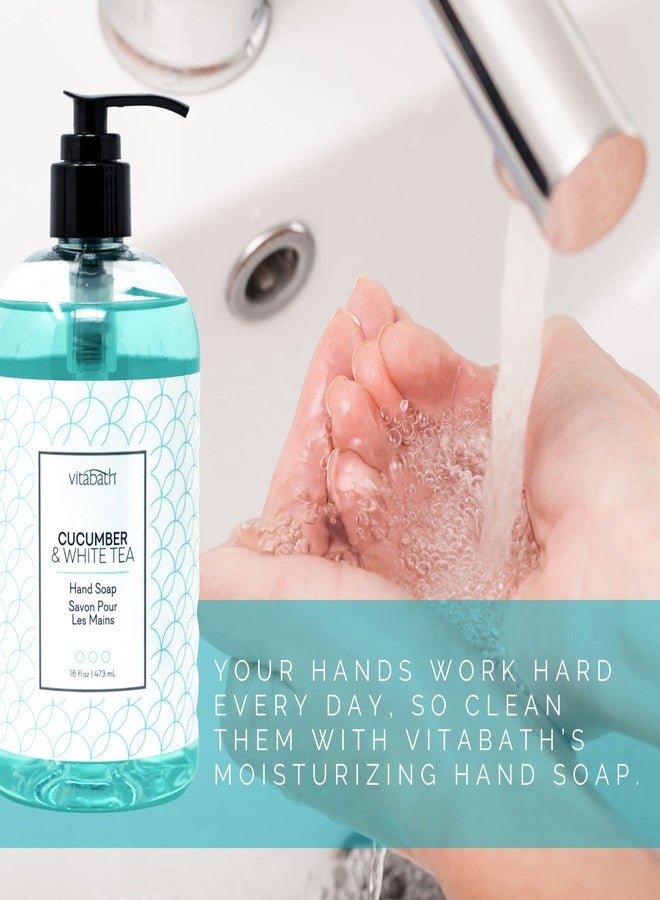 Vitabath Cucumber & White Tea Hand Soap Cleansing Moisturizing Wash for Hands with Nourishing Botanicals Aloe, Vitamins & Antioxidants - Cruelty-Free, Gluten-Free, Paraben-Free - 16 oz - Image 3