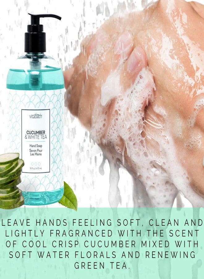 Vitabath Cucumber & White Tea Hand Soap Cleansing Moisturizing Wash for Hands with Nourishing Botanicals Aloe, Vitamins & Antioxidants - Cruelty-Free, Gluten-Free, Paraben-Free - 16 oz - Image 5