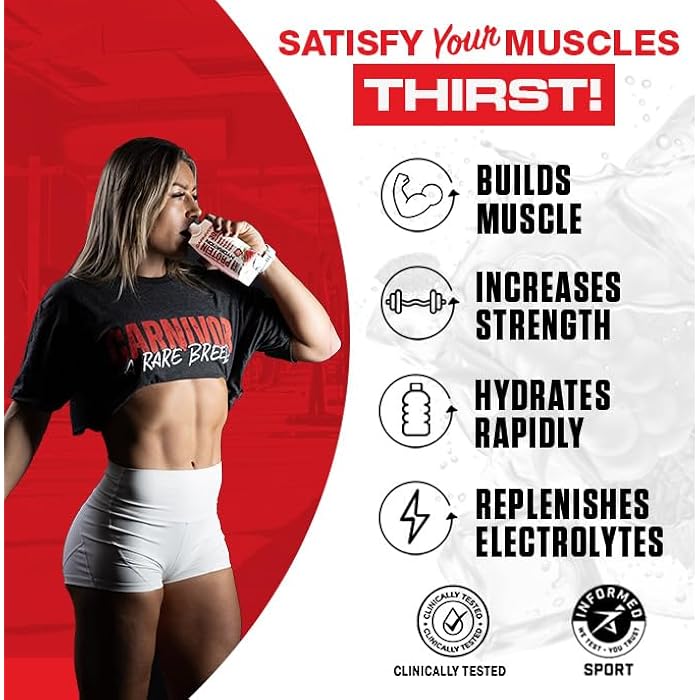 MuscleMeds Carnivor Protein Hydration RTD, Refreshing Ready to Drink, 30g Isolate Protein, Lactose Free, Sugar Free, Electrolytes, Halal Certified, Rocket Pop, Berry Blast16.9 Fl Oz, Liquid (Pack of 2) - Image 4