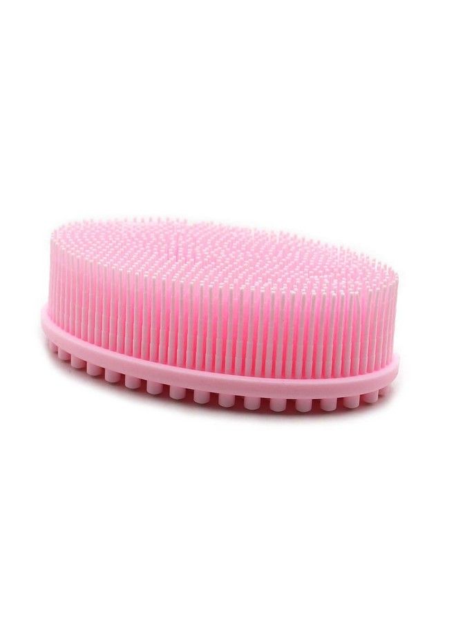 DNC Exfoliating Silicone Body Scrubber Shower Bath Body Brush Easy To Clean Lathers Well Eco Friendly (Pink) - Image 1