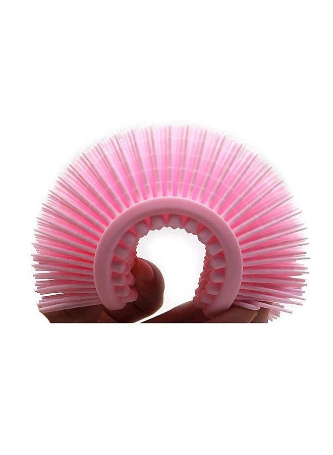 DNC Exfoliating Silicone Body Scrubber Shower Bath Body Brush Easy To Clean Lathers Well Eco Friendly (Pink) - Image 4