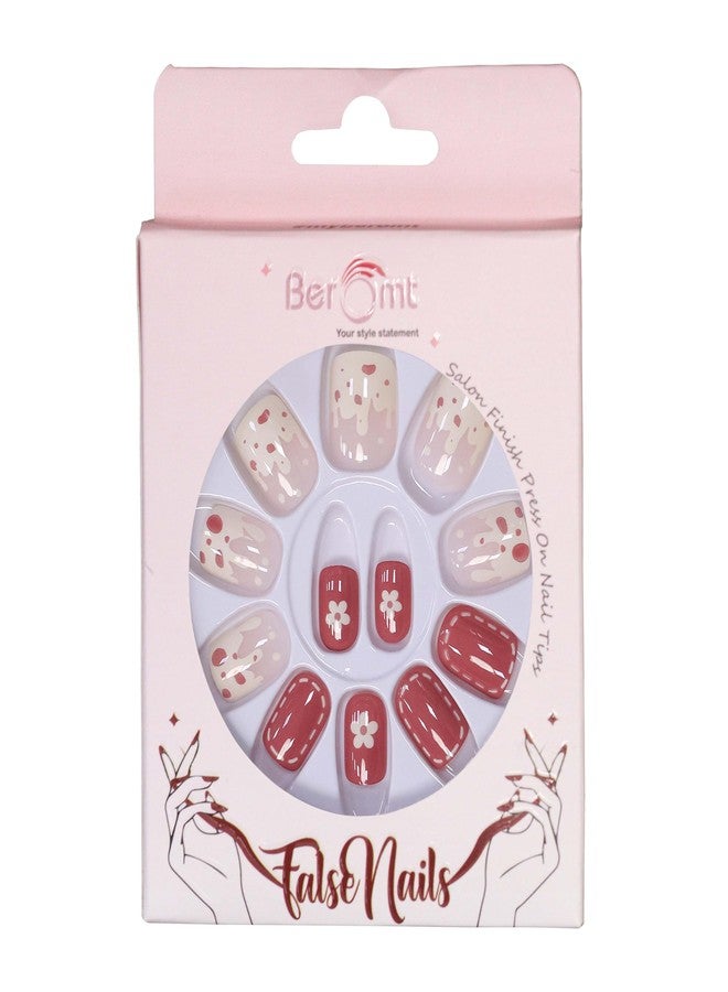 Beromt Press On Nails Set Of Full Fake Nails Salon Ready Finish For Women Professionals - BFN653CN - Image 3
