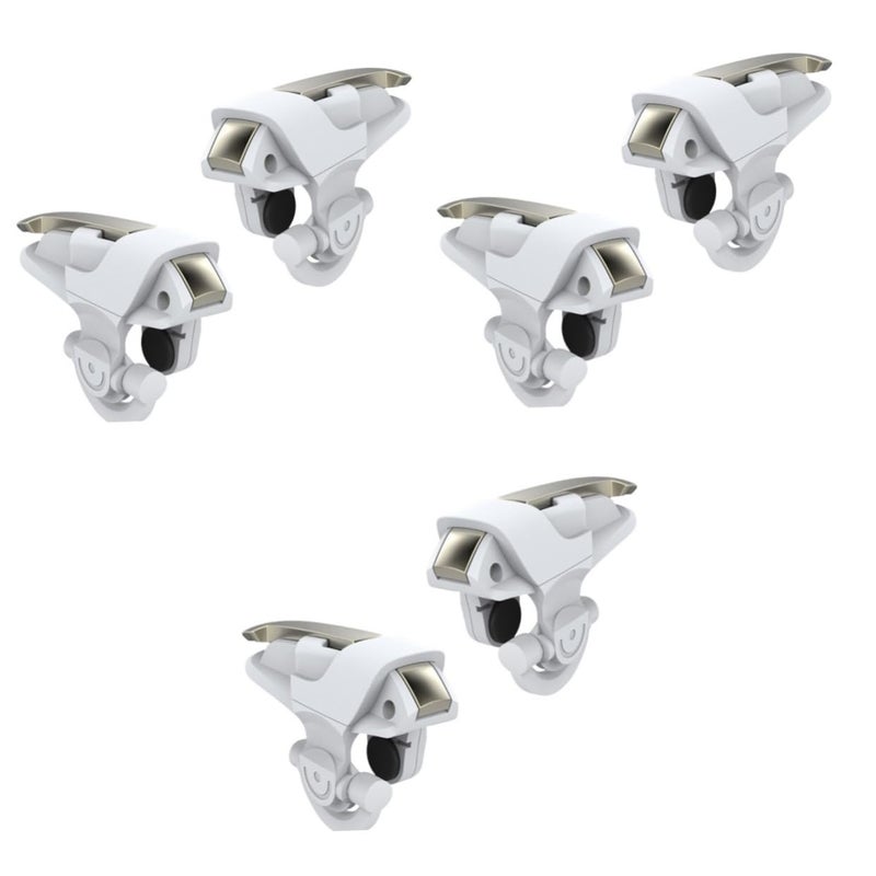 3 Pairs Mobile Game Controller Triggers White Lightweight Design For Enhanced Shooting - Image 2