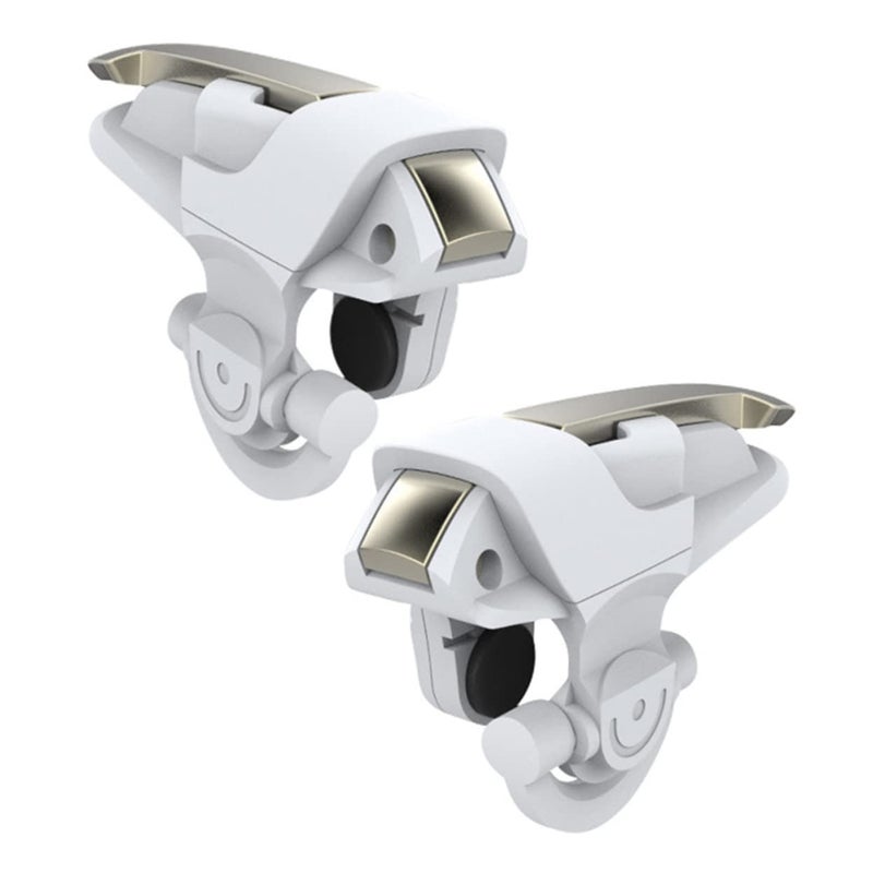 3 Pairs Mobile Game Controller Triggers White Lightweight Design For Enhanced Shooting - Image 5