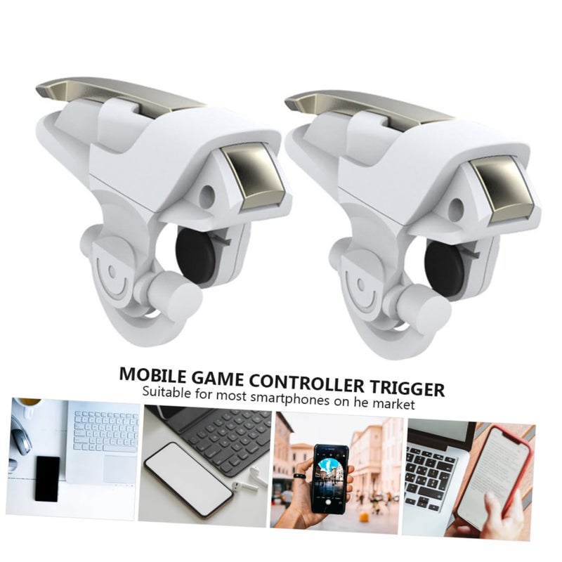 3 Pairs Mobile Game Controller Triggers White Lightweight Design For Enhanced Shooting - Image 4