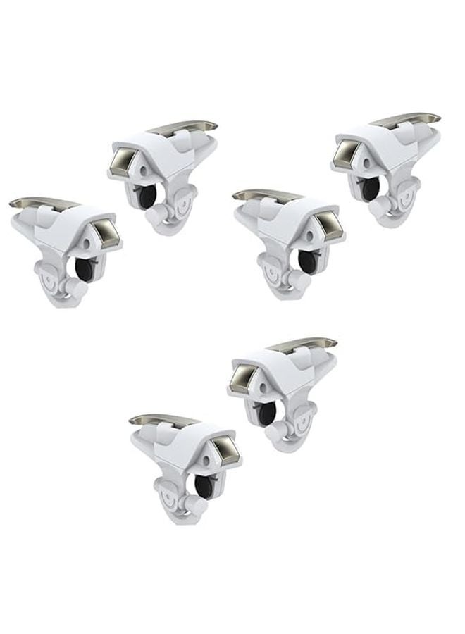 3 Pairs Mobile Game Controller Triggers White Lightweight Design For Enhanced Shooting - Image 1
