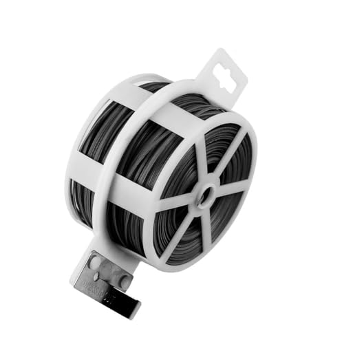 MX Plastic Garden Twist tie Wire Rope Spool with Magic Twister Cutter for Plantation Gardening Farming Yard Farm Lawn Park Plants Office Home Organization 1 Spool of 50 Meter- Black - Image 2