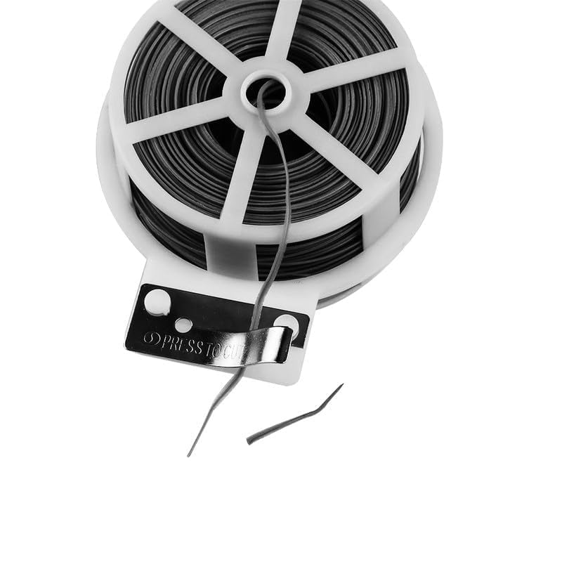 MX Plastic Garden Twist tie Wire Rope Spool with Magic Twister Cutter for Plantation Gardening Farming Yard Farm Lawn Park Plants Office Home Organization 1 Spool of 50 Meter- Black - Image 4