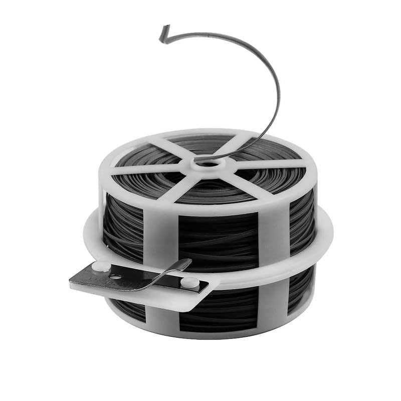 MX Plastic Garden Twist tie Wire Rope Spool with Magic Twister Cutter for Plantation Gardening Farming Yard Farm Lawn Park Plants Office Home Organization 1 Spool of 50 Meter- Black - Image 1