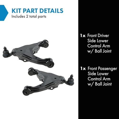 TRQ Front Lower Control Arm with Ball Joint Set Compatible with 2005-2015 Toyota Tacoma - Image 2