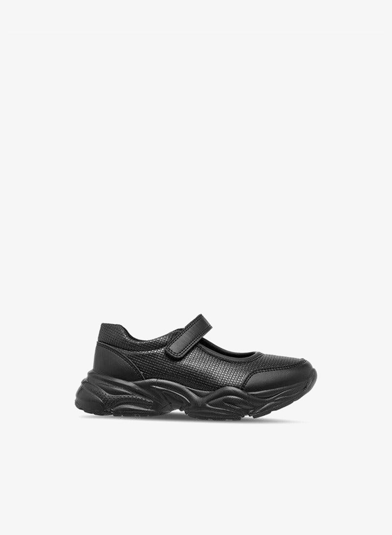 Flora Bella By Shoexpress Textured Mary Jane School Shoes With Hook And Loop Closure - Image 2