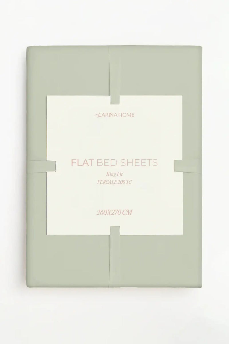 Carina Percale Flat King Bedsheet (TC200) - Image 2